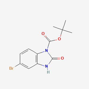 molecular formula C12H13BrN2O3 B3107593 Tert-butyl 5-bromo-2-oxo-2,3-dihydro-1h-benzimidazole-1-carboxylate CAS No. 161468-56-0