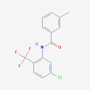 molecular formula C15H11ClF3NO B310761 N-[5-chloro-2-(trifluoromethyl)phenyl]-3-methylbenzamide 