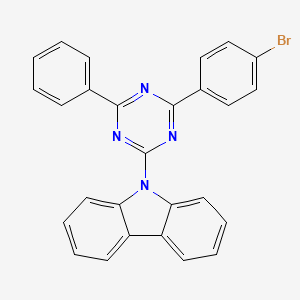 molecular formula C27H17BrN4 B3107625 9-[4-(4-Bromophenyl)-6-phenyl-1,3,5-triazin-2-yl]-9H-Carbazole CAS No. 1616413-67-2