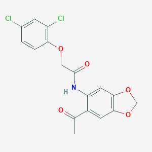 N-(6-acetyl-1,3-benzodioxol-5-yl)-2-(2,4-dichlorophenoxy)acetamide