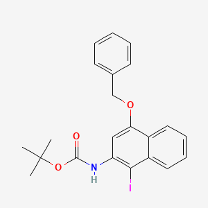 molecular formula C22H22INO3 B3107642 tert-Butyl (4-(benzyloxy)-1-iodonaphthalen-2-yl)carbamate CAS No. 161646-53-3