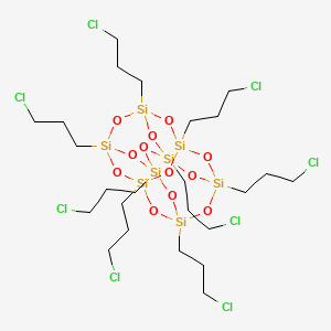 molecular formula C24H48Cl8O12Si8 B3107657 Octakis(3-chloropropyl)octasilsesquioxane CAS No. 161678-38-2