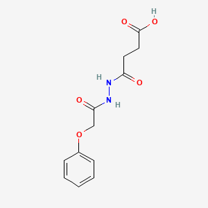 molecular formula C12H14N2O5 B3107676 4-Oxo-4-[2-(phenoxyacetyl)hydrazinyl]butanoic acid CAS No. 161954-94-5