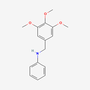molecular formula C16H19NO3 B3107677 N-(3,4,5-trimethoxybenzyl)aniline CAS No. 161957-95-5