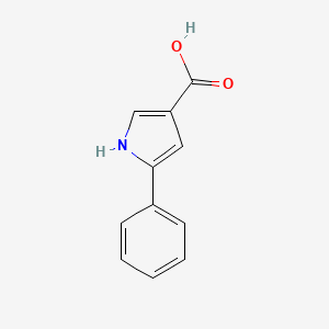 molecular formula C11H9NO2 B3107679 5-phenyl-1H-pyrrole-3-carboxylic Acid CAS No. 161958-62-9