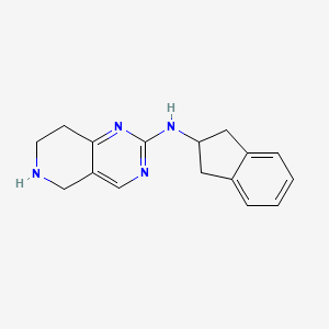 molecular formula C16H18N4 B3107687 N-(茚满-2-基)-5,6,7,8-四氢吡啶并[4,3-d]嘧啶-2-胺 CAS No. 1619971-57-1