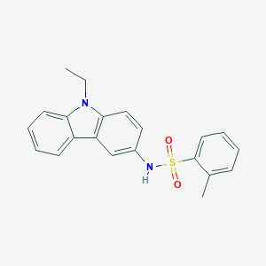 molecular formula C21H20N2O2S B310771 N-(9-ethyl-9H-carbazol-3-yl)-2-methylbenzenesulfonamide 