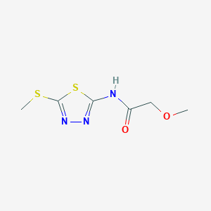 molecular formula C6H9N3O2S2 B310775 2-methoxy-N-[5-(methylsulfanyl)-1,3,4-thiadiazol-2-yl]acetamide 