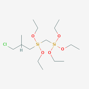 molecular formula C15H35ClO5Si2 B3107751 3-Chloro-2-methylpropyl(triethoxysilylmethyl)diethoxysilane CAS No. 1621184-24-4