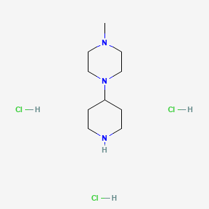 molecular formula C10H24Cl3N3 B3107755 1-Methyl-4-(piperidin-4-yl)piperazine trihydrochloride CAS No. 1621519-77-4