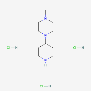 molecular formula C10H24Cl3N3 B3107755 1-甲基-4-(哌啶-4-基)哌嗪三盐酸盐 CAS No. 1621519-77-4