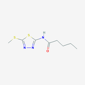 molecular formula C8H13N3OS2 B310776 N-[5-(methylsulfanyl)-1,3,4-thiadiazol-2-yl]pentanamide 