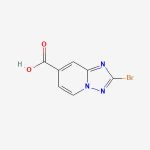 molecular formula C7H4BrN3O2 B3107780 2-Bromo-[1,2,4]triazolo[1,5-a]pyridine-7-carboxylic acid CAS No. 1622993-12-7