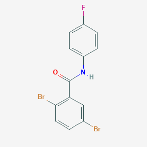 molecular formula C13H8Br2FNO B310780 2,5-dibromo-N-(4-fluorophenyl)benzamide 