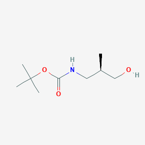 molecular formula C9H19NO3 B3107838 (2R)-3-(t-Butoxycarbonylamino)-2-methylpropanol CAS No. 162465-50-1