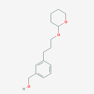 molecular formula C15H22O3 B3107839 (3-(3-((四氢-2H-吡喃-2-基)氧基)丙基)苯基)甲醇 CAS No. 162471-58-1