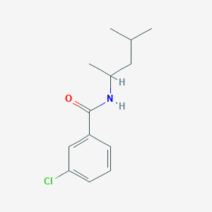molecular formula C13H18ClNO B310785 3-chloro-N-(1,3-dimethylbutyl)benzamide 