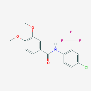 molecular formula C16H13ClF3NO3 B310787 N-[4-chloro-2-(trifluoromethyl)phenyl]-3,4-dimethoxybenzamide 