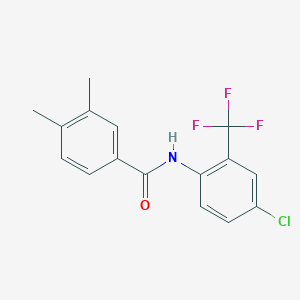 molecular formula C16H13ClF3NO B310788 N-[4-chloro-2-(trifluoromethyl)phenyl]-3,4-dimethylbenzamide 