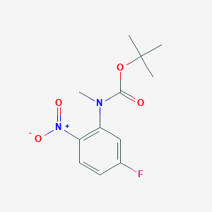 molecular formula C12H15FN2O4 B3107880 Tert-butyl (5-fluoro-2-nitrophenyl)(methyl)carbamate CAS No. 1627754-75-9