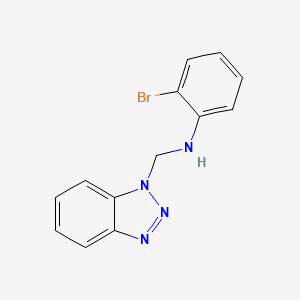 molecular formula C13H11BrN4 B3107913 N-(1H-benzotriazol-1-ylmethyl)-2-bromoaniline CAS No. 162885-24-7