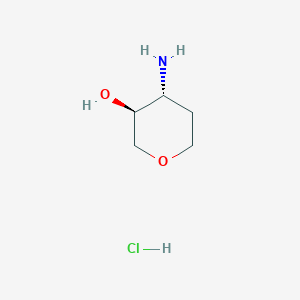 molecular formula C5H12ClNO2 B3107947 (3S,4R)-4-aminooxan-3-ol hydrochloride CAS No. 1630815-44-9