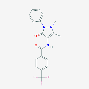 N-(1,5-dimethyl-3-oxo-2-phenyl-2,3-dihydro-1H-pyrazol-4-yl)-4-(trifluoromethyl)benzamide