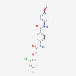 molecular formula C22H18Cl2N2O4 B310798 4-{[(2,4-dichlorophenoxy)acetyl]amino}-N-(4-methoxyphenyl)benzamide 