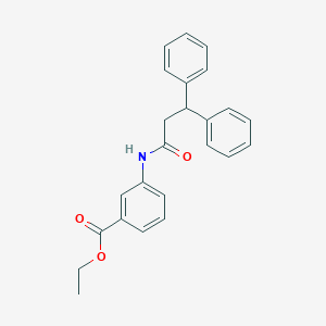 molecular formula C24H23NO3 B310800 Ethyl 3-[(3,3-diphenylpropanoyl)amino]benzoate 