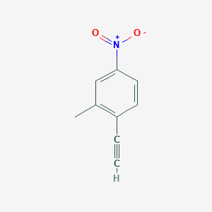 molecular formula C9H7NO2 B3108010 1-Ethynyl-2-methyl-4-nitrobenzene CAS No. 163454-82-8