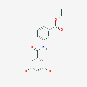 molecular formula C18H19NO5 B310803 Ethyl 3-[(3,5-dimethoxybenzoyl)amino]benzoate 