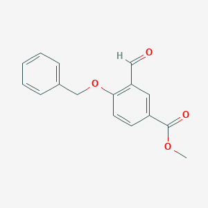 molecular formula C16H14O4 B3108043 4-(苄氧基)-3-甲酰基苯甲酸甲酯 CAS No. 163619-40-7