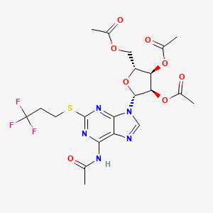 Adenosine, N-acetyl-2-[(3,3,3-trifluoropropyl)thio]-, 2',3',5'-triacetate