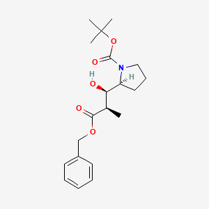 molecular formula C20H29NO5 B3108066 (S)-tert-butyl 2-((1R,2R)-3-(benzyloxy)-1-hydroxy-2-methyl-3-oxopropyl)pyrrolidine-1-carboxylate CAS No. 163768-51-2