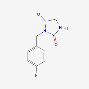 molecular formula C10H9FN2O2 B3108074 3-(4-Fluorobenzyl)imidazolidine-2,4-dione CAS No. 163777-73-9