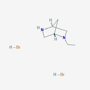 molecular formula C7H16Br2N2 B3108120 (1S,4S)-2-乙基-2,5-二氮杂双环[2.2.1]庚烷二氢溴化物 CAS No. 1638744-69-0