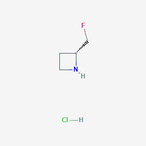 molecular formula C4H9ClFN B3108143 (2R)-2-(Fluoromethyl)azetidine hydrochloride CAS No. 1638764-65-4