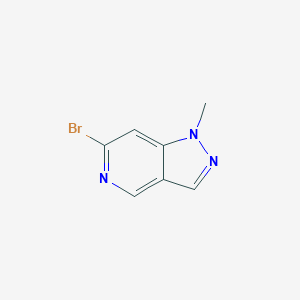 molecular formula C7H6BrN3 B3108149 6-bromo-1-methyl-1H-pyrazolo[4,3-c]pyridine CAS No. 1638764-71-2