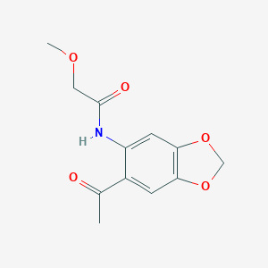 molecular formula C12H13NO5 B310818 N-(6-acetyl-1,3-benzodioxol-5-yl)-2-methoxyacetamide 