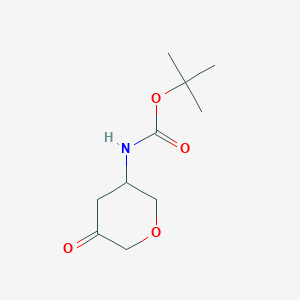 molecular formula C10H17NO4 B3108180 tert-butyl N-(5-oxooxan-3-yl)carbamate CAS No. 1638767-05-1