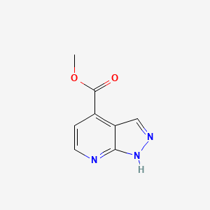 molecular formula C8H7N3O2 B3108196 Methyl 1H-pyrazolo[3,4-b]pyridine-4-carboxylate CAS No. 1638769-07-9