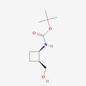 molecular formula C10H19NO3 B3108240 tert-butyl N-[cis-2-(hydroxymethyl)cyclobutyl]carbamate CAS No. 1639216-79-7