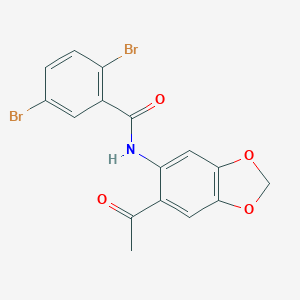 N-(6-acetyl-1,3-benzodioxol-5-yl)-2,5-dibromobenzamide