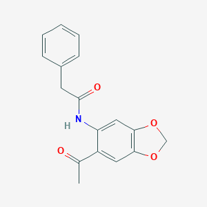 molecular formula C17H15NO4 B310828 N-(6-acetyl-1,3-benzodioxol-5-yl)-2-phenylacetamide 