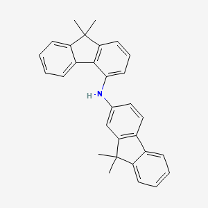 molecular formula C30H27N B3108297 N-(9,9-dimethyl-9H-fluoren-4-yl)-9,9-dimethyl-9H-fluoren-2-amine CAS No. 1644054-07-8