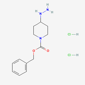 molecular formula C13H21Cl2N3O2 B3108304 Benzyl 4-hydrazinylpiperidine-1-carboxylate dihydrochloride CAS No. 1644088-97-0
