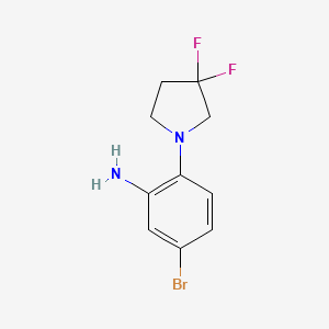 molecular formula C10H11BrF2N2 B3108312 5-溴-2-(3,3-二氟-吡咯烷-1-基)-苯胺 CAS No. 1644453-93-9