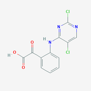 molecular formula C12H7Cl2N3O3 B3108313 [2-(2,5-Dichloro-pyrimidin-4-ylamino)-phenyl]-oxo-acetic acid CAS No. 1644503-10-5