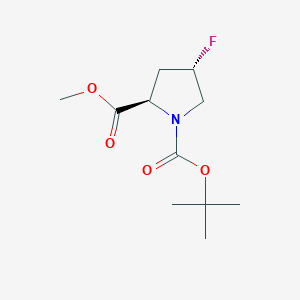 molecular formula C11H18FNO4 B3108360 1-tert-butyl 2-methyl (2R,4S)-4-fluoropyrrolidine-1,2-dicarboxylate CAS No. 1648910-85-3