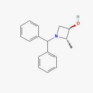 molecular formula C17H19NO B3108367 (2s,3r)-1-(Diphenylmethyl)-2-methylazetidin-3-ol CAS No. 164906-64-3